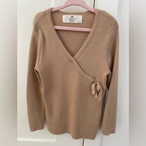 H&M Kids Tan Sweater with Bow Detail